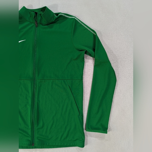 Nike Sweater Mens Large Green Dri-Fit Full Zip Jumper Activewear Golfing - Picture 5 of 13